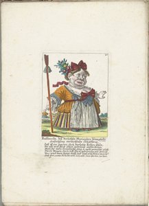 La naine Ruffanella en bergère, ca. 1710 (série: Il Callotto resurcitato ou Nouveau cabinet des nains)