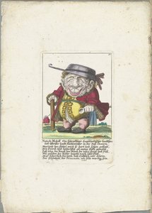 Caricature de Nutsch-Moloff - Martin Engelbrecht (attributed to)