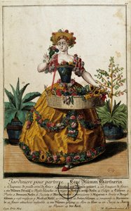Ancien métier : Un jardin pour sol. Gravure de Martin Engelbrecht - Martin Engelbrecht
