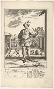 Homme tenant une arbalète - Martin Engelbrecht