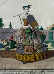 Fabricant de papiers colorés, gravure de 