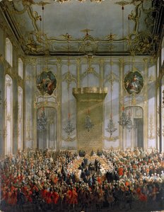 Banquet de cour dans la grande antichambre du palais de la Hofburg, Vienne - Martin II Mytens or Meytens