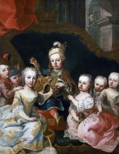 Portrait de Joseph II enfant avec ses frères (Vienne) - Martin II Mytens or Meytens
