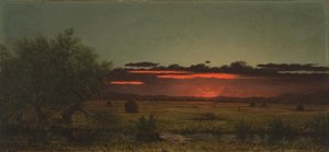 Prairies du New Jersey au coucher du soleil - Martin Johnson Heade