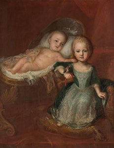 French : Prince Johann Theodor, fils de Max Emanuel, avec un de ses frères Johann Theodor of Bavaria and his brother - Martin Maingaud