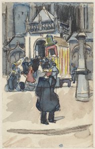 Théâtre de marionnettes sur la place du Dam, devant la Nieuwe Kerk - Martin Monnickendam