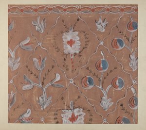 Détail de mur peint à la main, c. 1939 - Martin Partyka