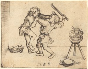 Apprentis se battant - Martin Schongauer
