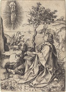 Saint Jean à Patmos - Martin Schongauer