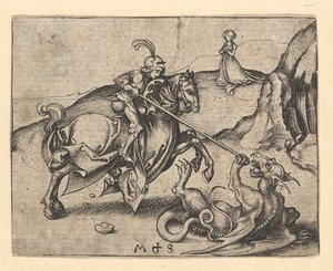 Saint Georges terrassant le dragon, vers 1435-1491 - Martin Schongauer