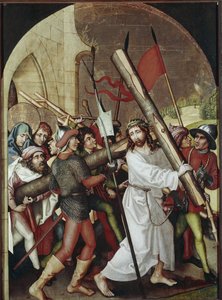 La Cavalerie. Peinture de Martin Schongauer (1453-1491). Colmar, Musée Unterlinden
