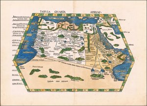 1513 La 4e carte africaine de Ptolémée par Martin Waldseemüller