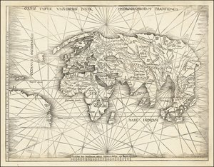 1513 map - Orbis Typus Universalis Iuxta Hydrographorum Traditionem - Martin Waldseemuller