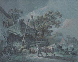Ferme avec grange - Martin von Molitor