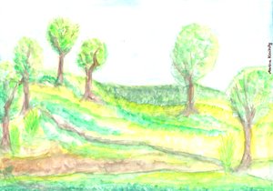 Vue sur le jardin au printemps - Martina Konitzky