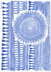 Crochet encre bleue