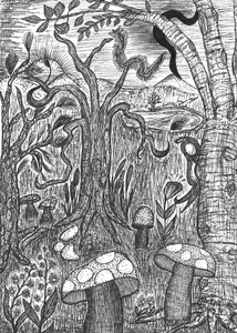 Paysage avec champignons - Martina Konitzky