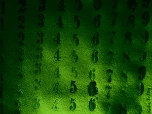 Timbre chiffres vert - Martina Konitzky