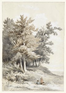 Lisière de forêt avec figures