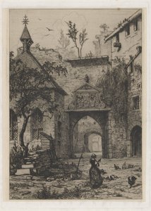 Entrée du château de Hollenfeltz - Martinus Antonius Kuytenbrouwer jr.