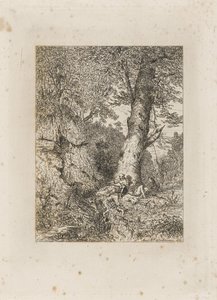 Guerriers au repos sous un arbre - Martinus Antonius Kuytenbrouwer jr.
