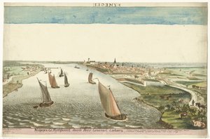 Vue des fortifications de Nimègue sur la Waal - Martinus Berkenboom