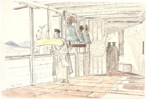 Galerie du cloître avec des cloches - Martinus Rørbye