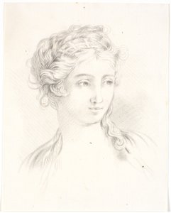 Tête de femme de trois quarts tournée vers la droite - Martinus Rørbye