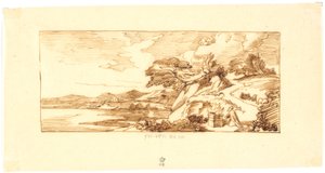 Paysage avec motif biblique