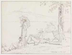 Le groupe de voyageurs de Rørbye à Castellammare - Martinus Rørbye