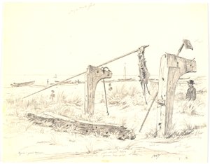 Partie de plage avec place pour bateaux, Skagen - Martinus Rørbye