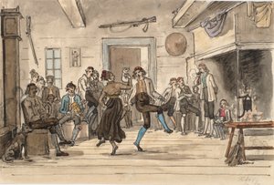 Danse dans une ferme norvégienne - Martinus Rørbye