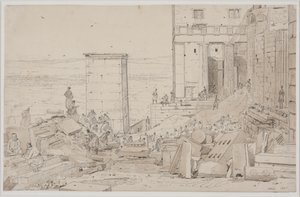 Fouilles devant les Propylées - Martinus Rørbye