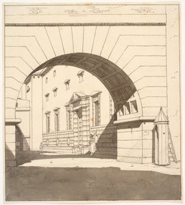 Étude préliminaire pour la peinture "Le bâtiment de l