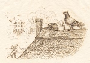 Illustration de "Halvhundrede Fabler for Børn" par Hey