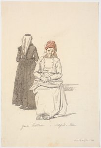 Vieille femme assise et une debout - Martinus Rørbye