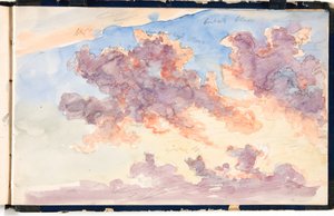 Étude de ciel. Un ciel de coucher de soleil - Martinus Rørbye