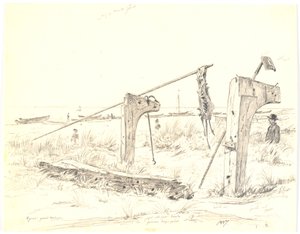 Partie de plage avec place pour bateaux, Skagen