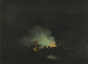 Néerlandais : Le passage de Matthijs Beelaerts, commandant de la Garde nationale, à Papendrecht dans la nuit du 22 novembre 1813