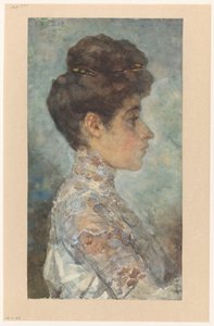 Portrait de Lizzy, de profil vers la droite - Martinus van Andringa