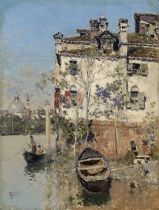 Venise, maison sur le canal, vers 1900 - Martín Rico y Ortega