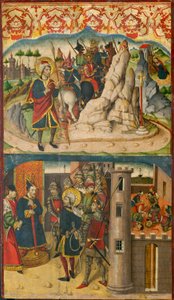 Saint Christophe Rencontre Satan ; Saint Christophe devant le Roi de Lycie - Martín de Soria