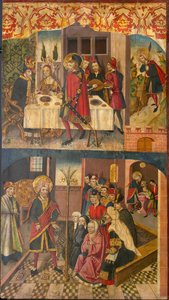 Saint Christophe quittant le roi qui craignait Satan, Saint Christophe et ses convertis - Martín de Soria