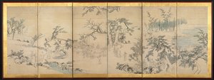 Rassemblement littéraire dans le Pavillon des Orchidées, fin des années 1700 - Maruyama Okyo
