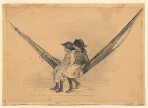 Mary et Eleanor Hague dans un hamac