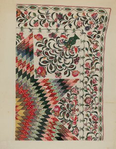 Couverture en patchwork et appliqué