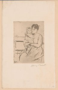 Sur le banc - Mary Cassatt (signed by artist)