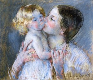 Un baiser pour bébé Anne, 1897 - Mary Cassatt
