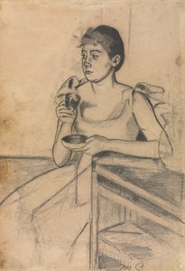 Café après le dîner recto, Café après le dîner verso, vers 1889 - Mary Cassatt