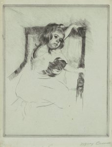 À genoux dans un fauteuil - Mary Cassatt